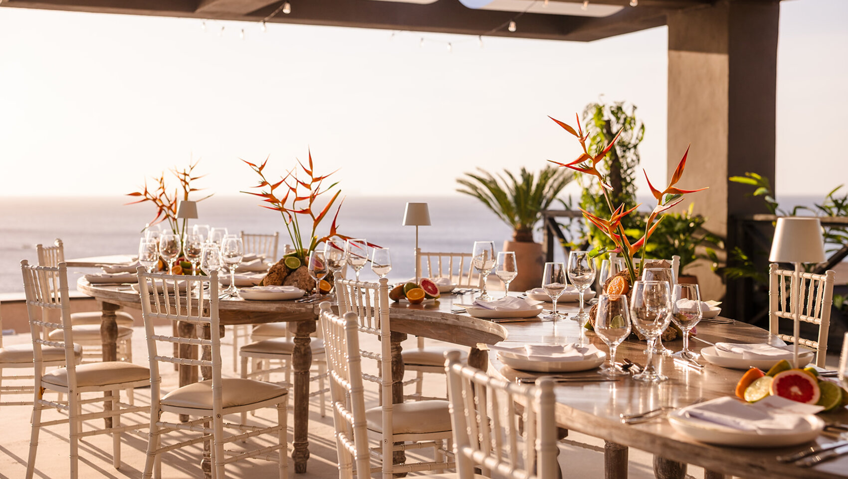 special dining set up on Bêyabu Rooftop at Kimpton Grand Roatan