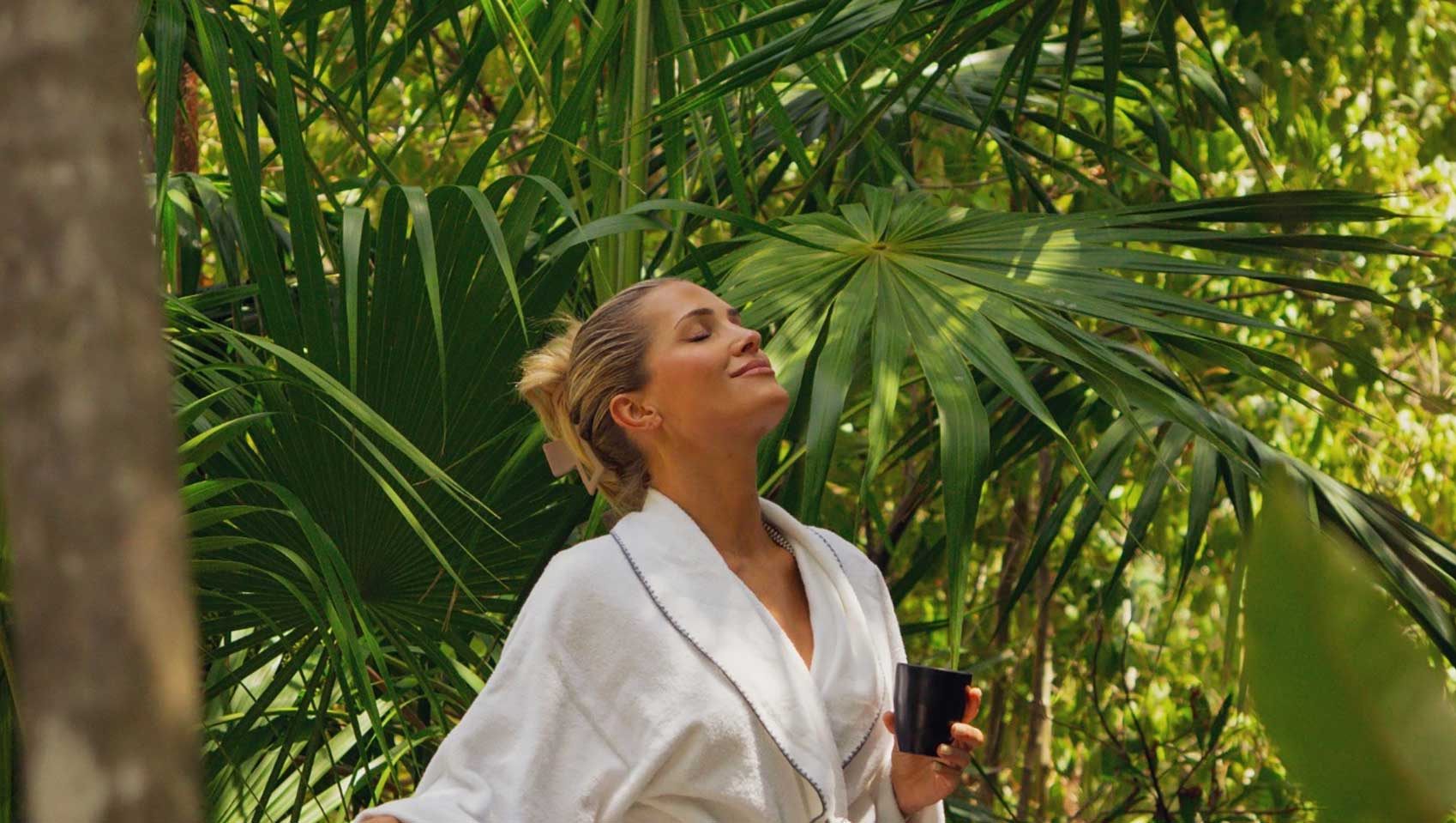 Woman in robe