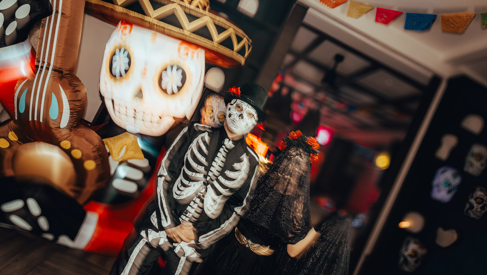 Guests at Halloween Party at Grand Roatan