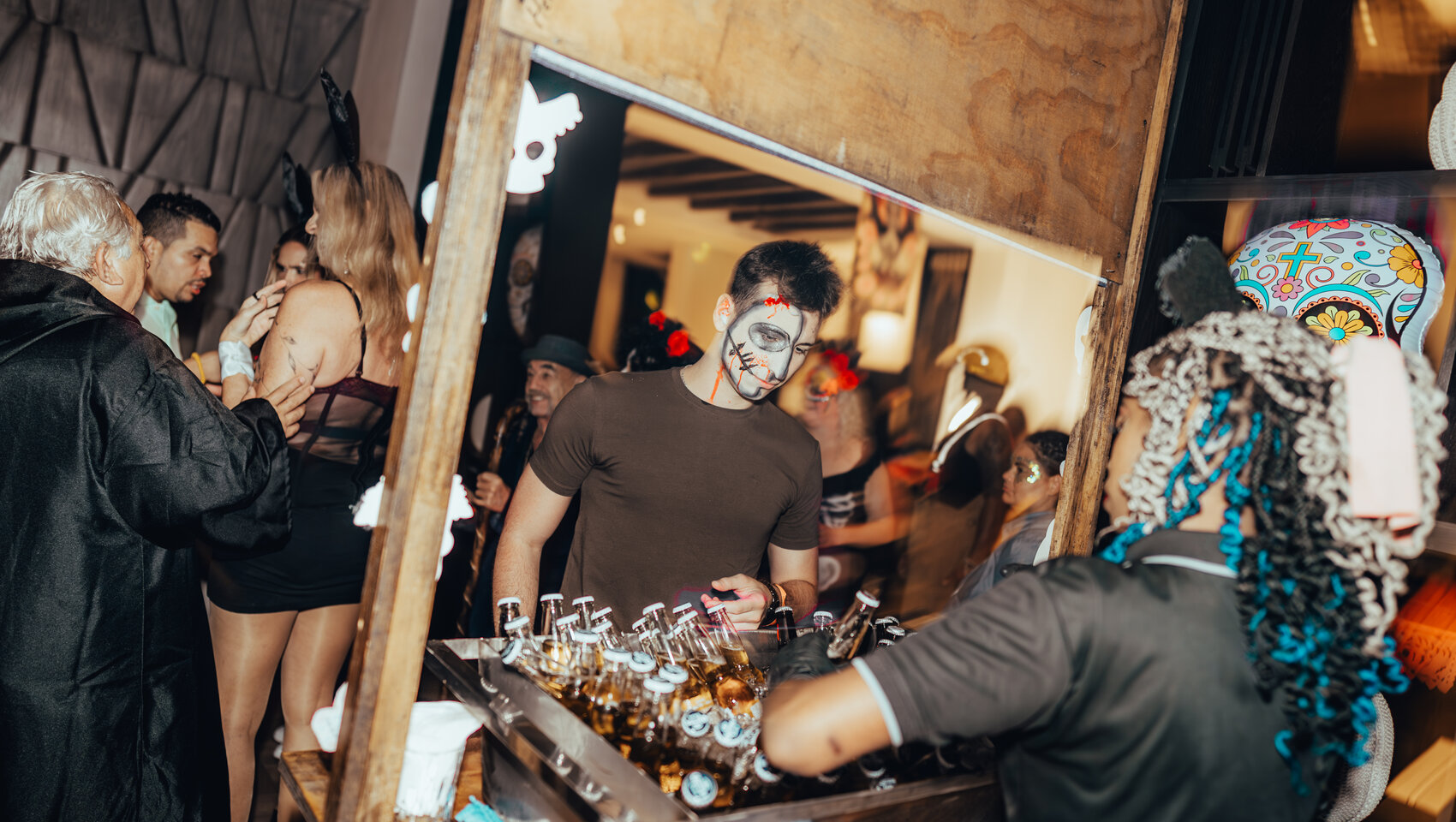Guests at Halloween Party at Grand Roatan
