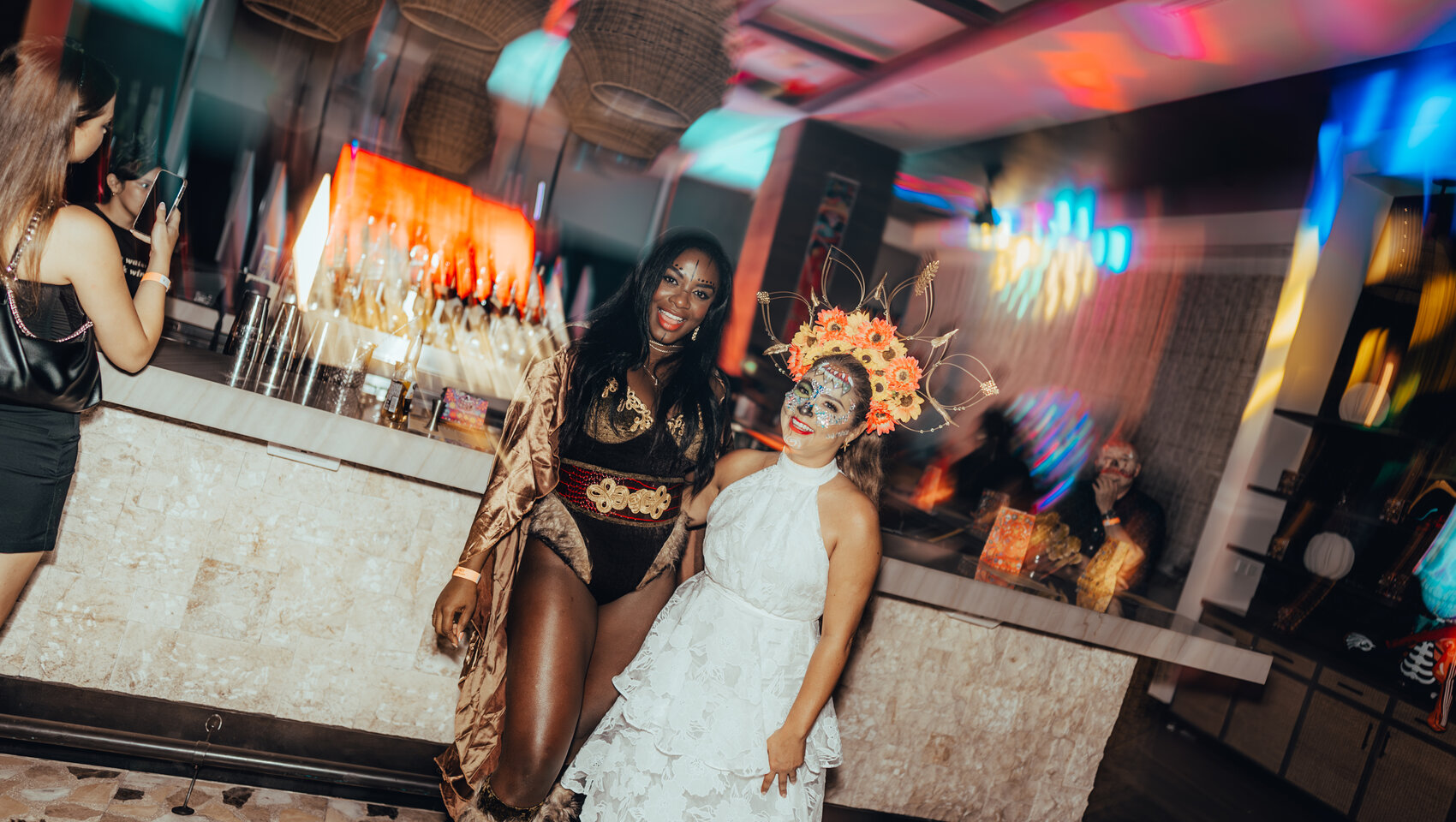 Guests at Halloween Party at Grand Roatan