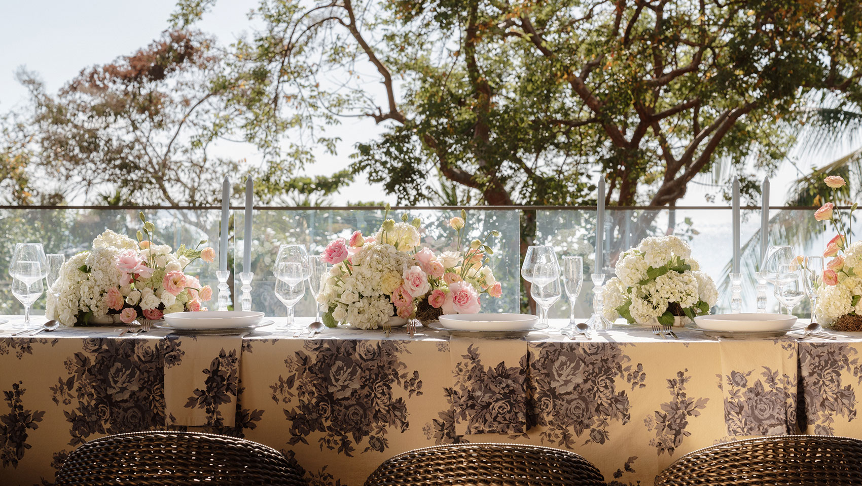 Romantic Reception Table set-up at Kimpton Grand Roatan