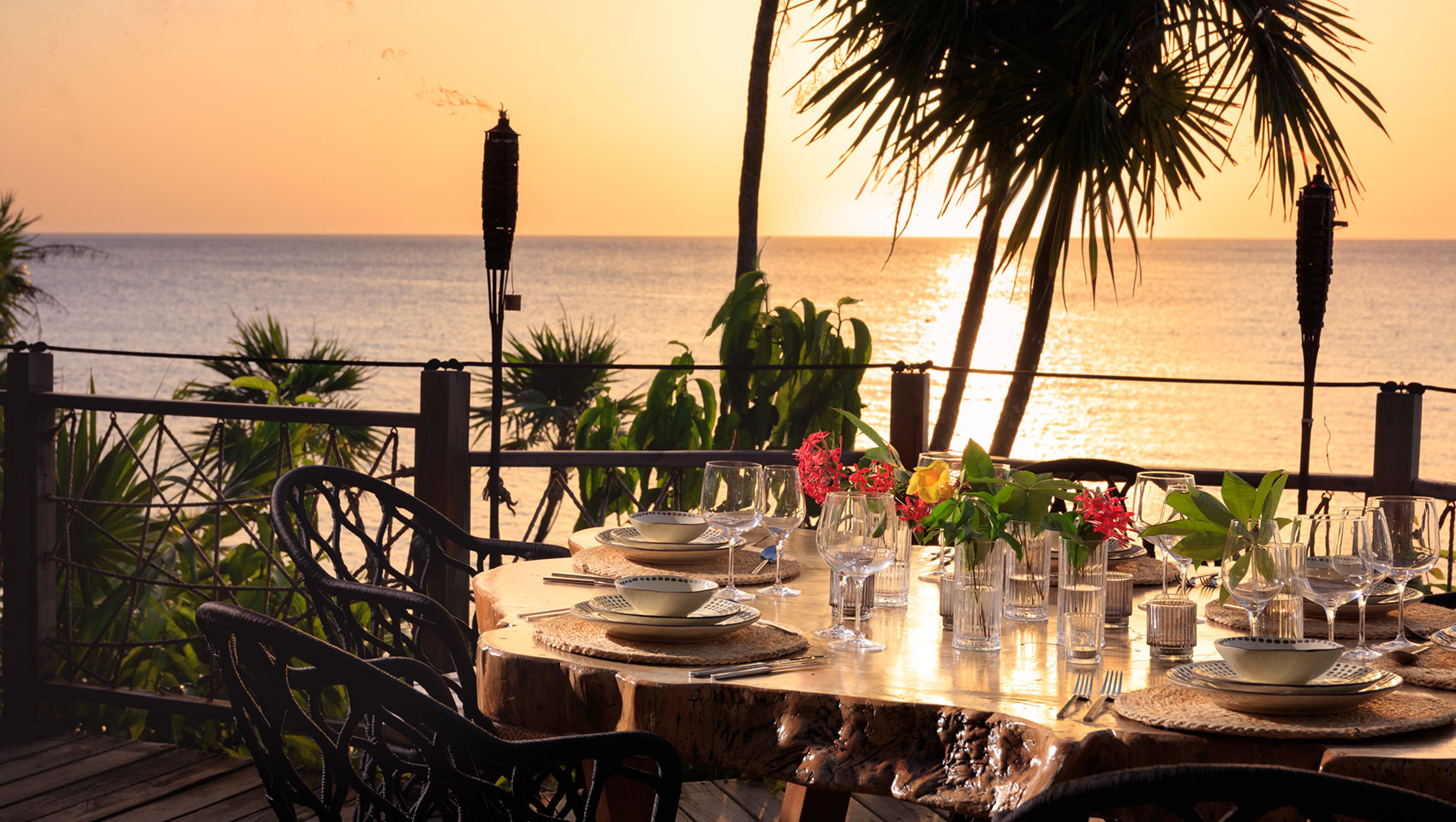 Green Flash Table at sunset