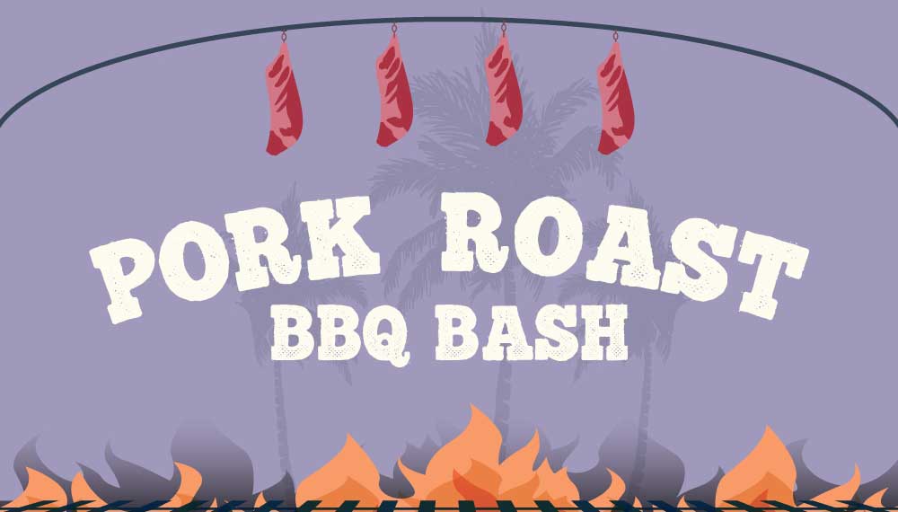 Grand Roatan graphic that says Pork Roast