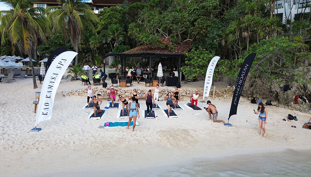 Beach yoga