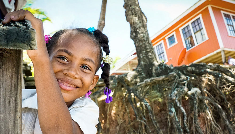 Young girl smiling