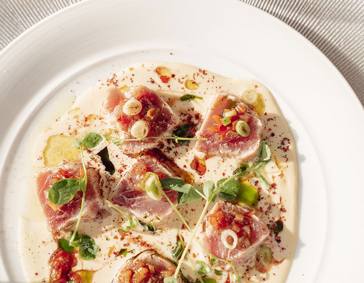 tuna dish at Kimpton Grand Roatan