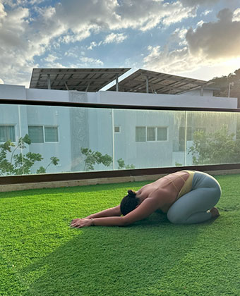 Woman doing a yoga pose