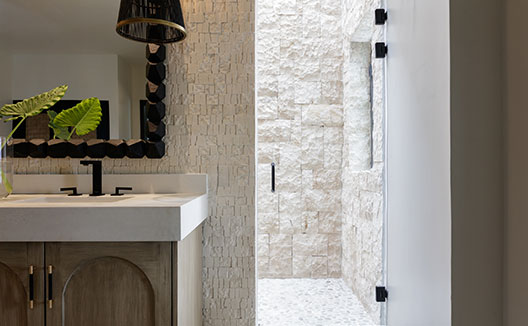 Four Bedroom Beachfront Penthouse bathroom with view of shower