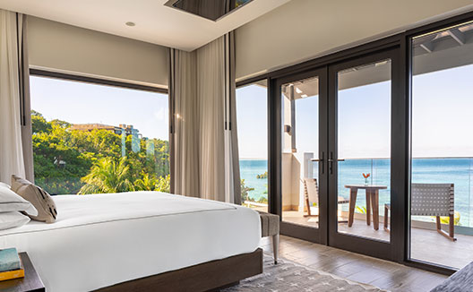 One Bedroom Premium Villa Suite Beachfront outdoor sitting area