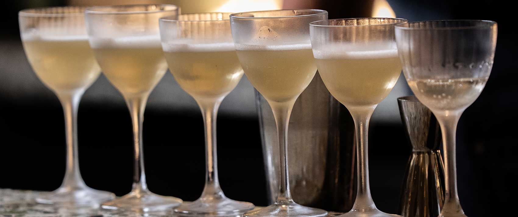 Line of cocktails